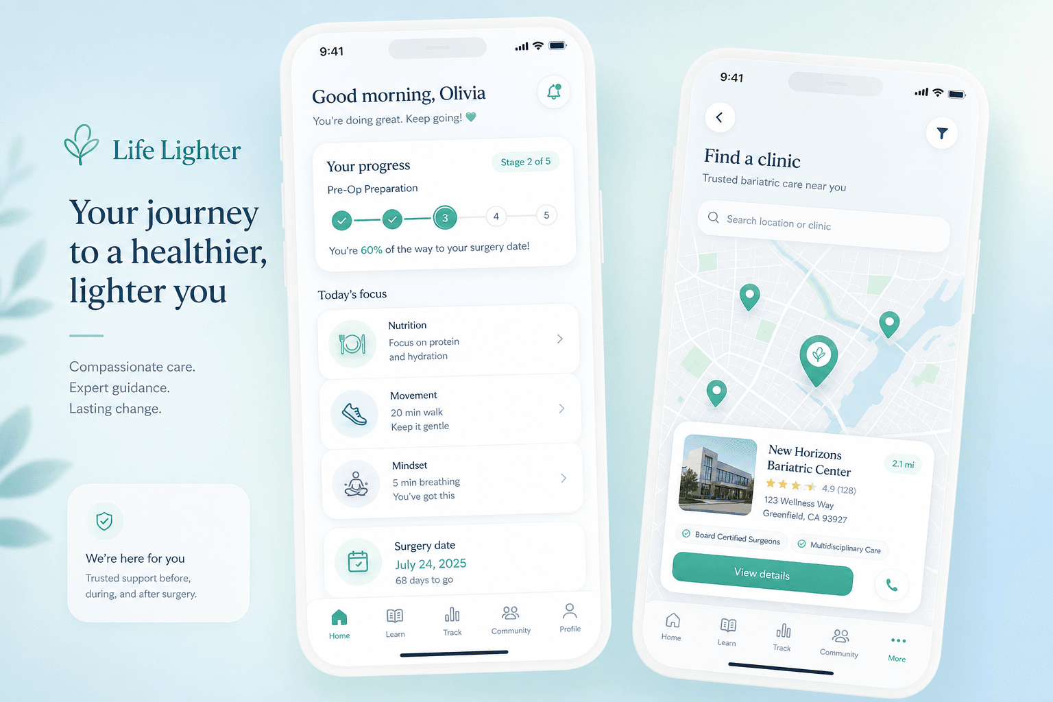Let Us Fight the Fat app mockup
